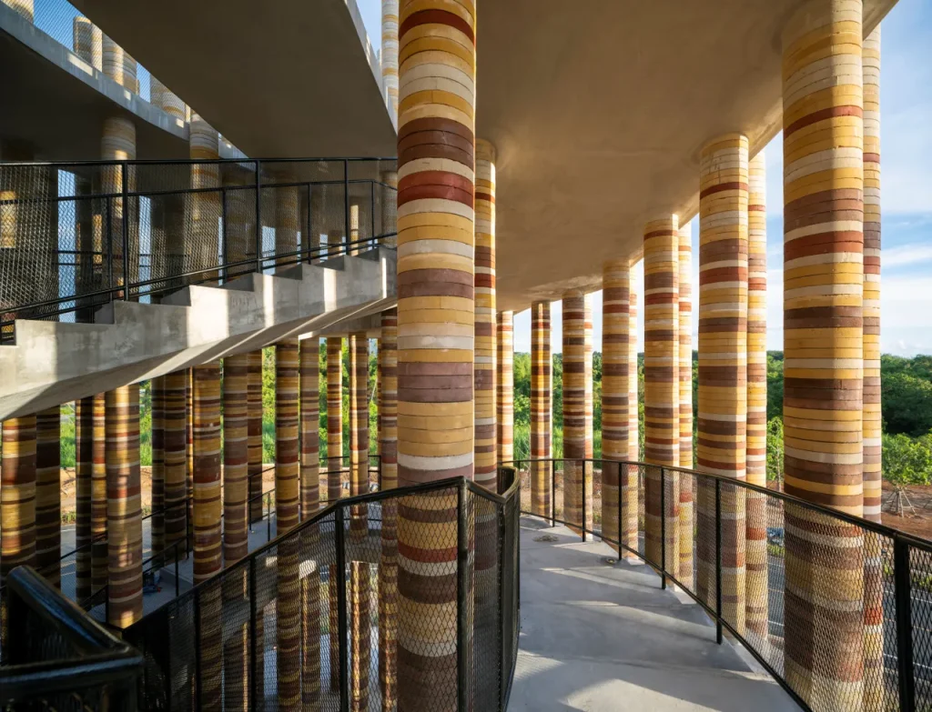Goya Tower by Boonserm Premthada Is Built from Elephant Dung Bricks in Thailand