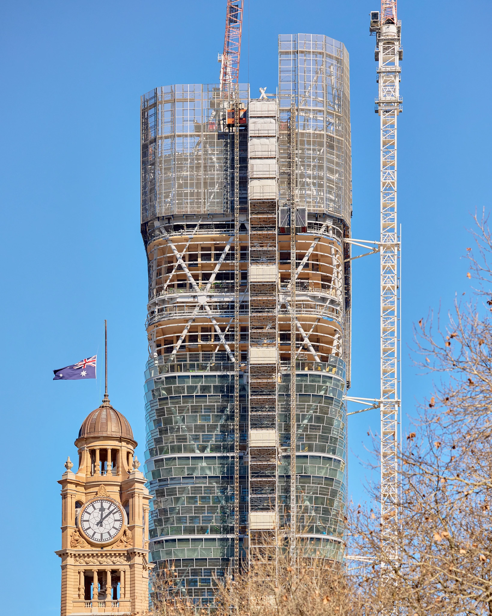 World’s Tallest Hybrid Timber Tower by SHoP and BVN Reaches Full Height in Sydney