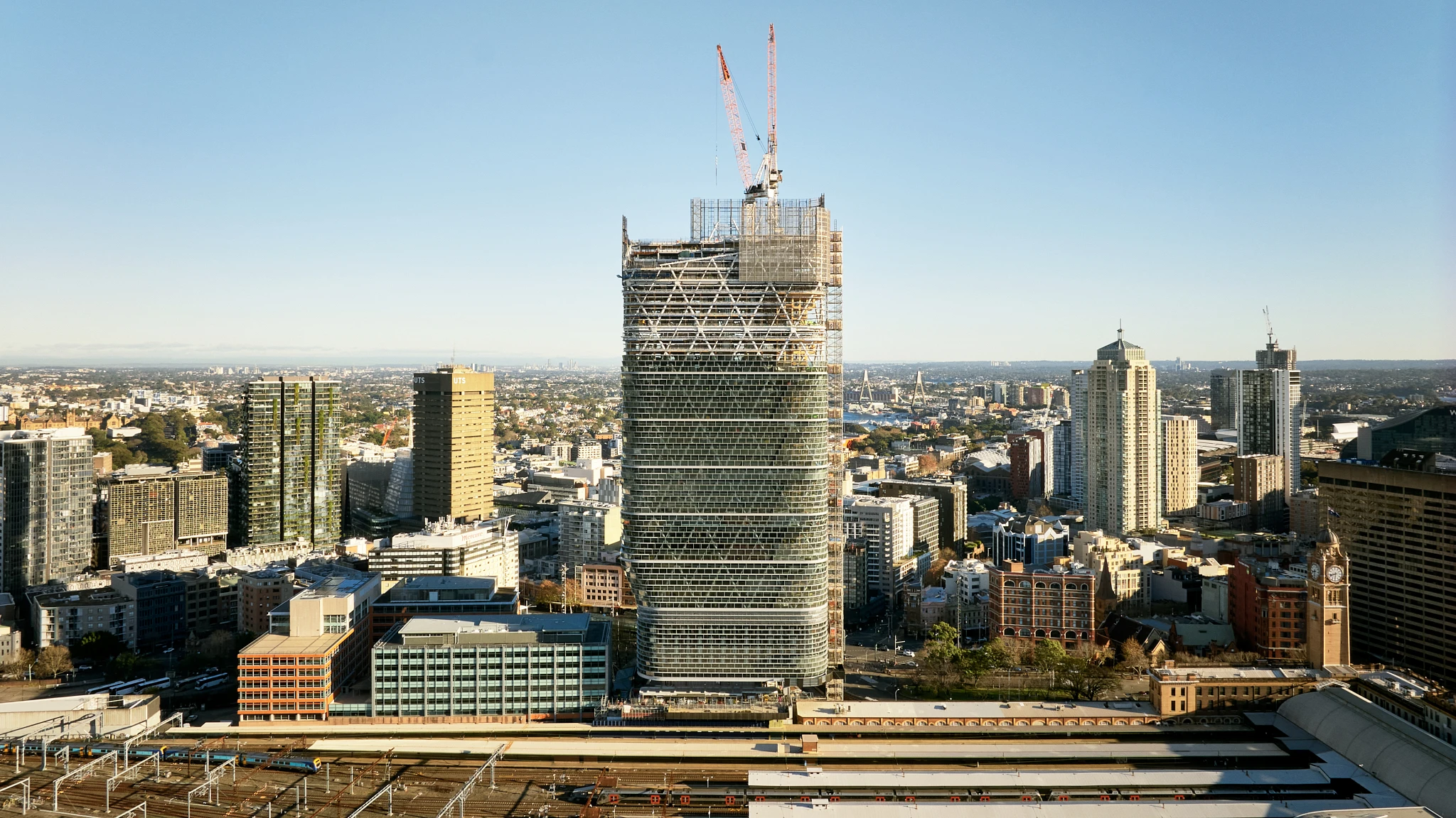 World’s Tallest Hybrid Timber Tower by SHoP and BVN Reaches Full Height in Sydney