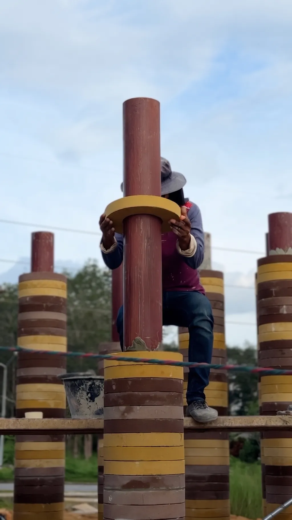 Goya Tower by Boonserm Premthada Is Built from Elephant Dung Bricks in Thailand