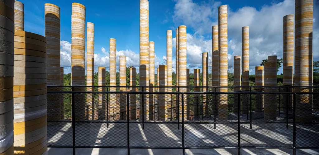 Goya Tower by Boonserm Premthada Is Built from Elephant Dung Bricks in Thailand