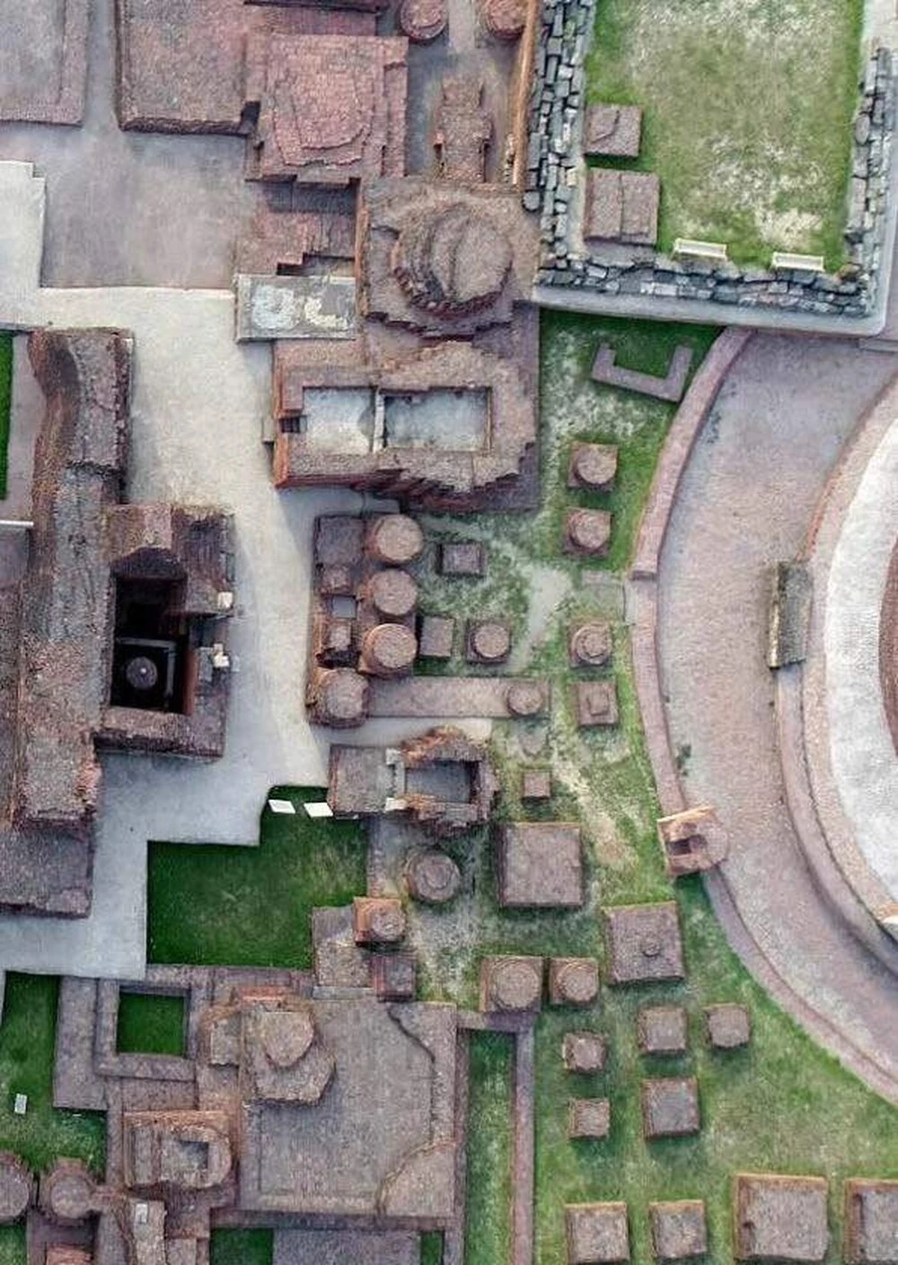 Aerial View of Archaeological Remains of Sarnath, UNESCO 