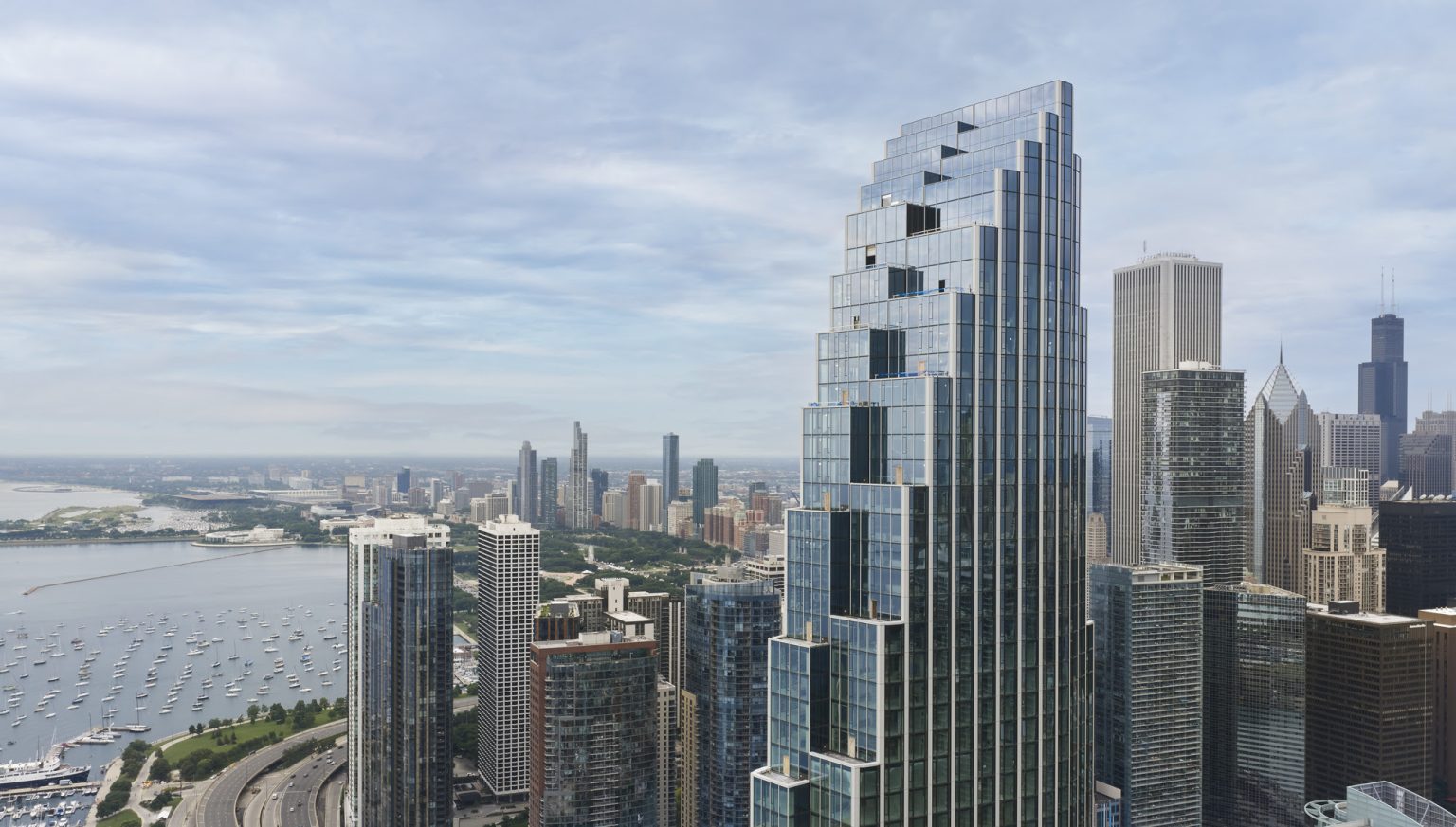 SOM’s 400 Lake Shore Drive North Tower Reaches Full Height on Chicago’s Waterfront 400 Lake Shore by SOM