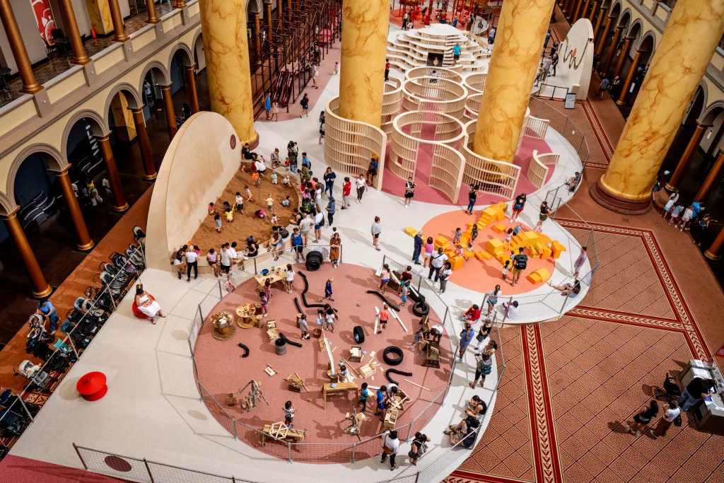 Snarkitecture Transforms the National Building Museum into an Immersive Indoor Playground Snarkitecture Transforms the National Building Museum into an Immersive Indoor Playground