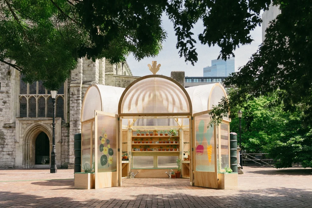 Studio Folk Architects and Raskl Bring Greenhouse Pavilion to the London Festival of Architecture Studio Folk Architects and Raskl Bring Greenhouse Pavilion to the London Festival of Architecture