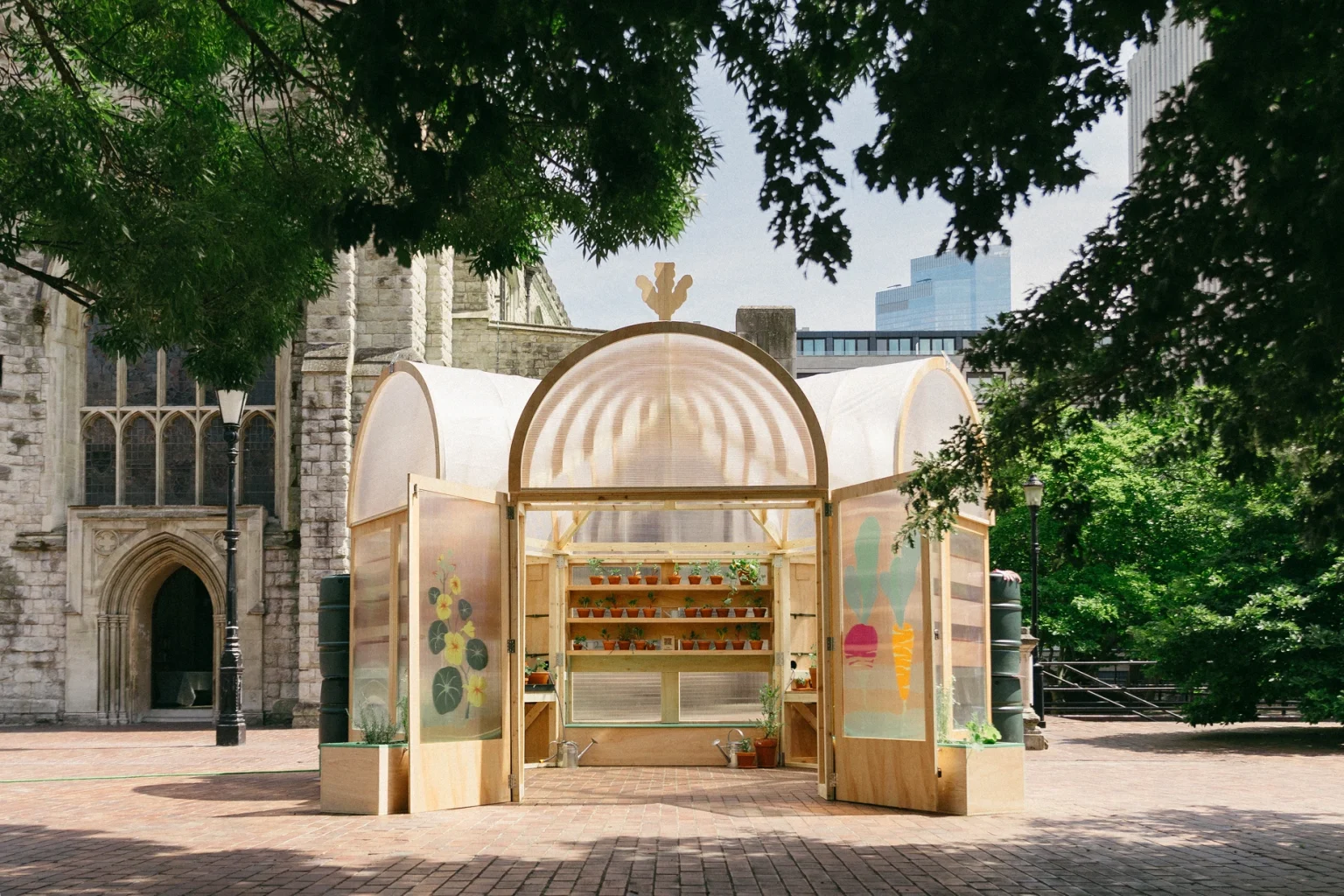 Studio Folk Architects and Raskl Bring Greenhouse Pavilion to the London Festival of Architecture Studio Folk Architects and Raskl Bring Greenhouse Pavilion to the London Festival of Architecture