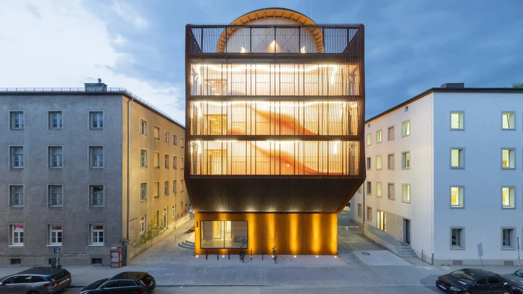 Kéré Architecture Designs a Vertical Timber Kindergarten Built Around Play, Community, and Care Kéré Architecture Designs a Five-Storey Timber Kindergarten at TUM Built Around Play, Community and Care
